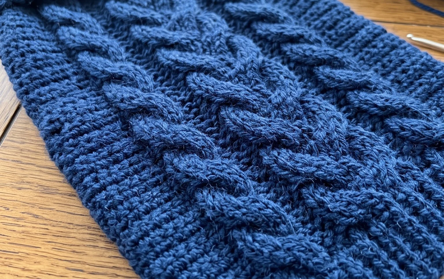 Cabled Crochet Dog Sweater
