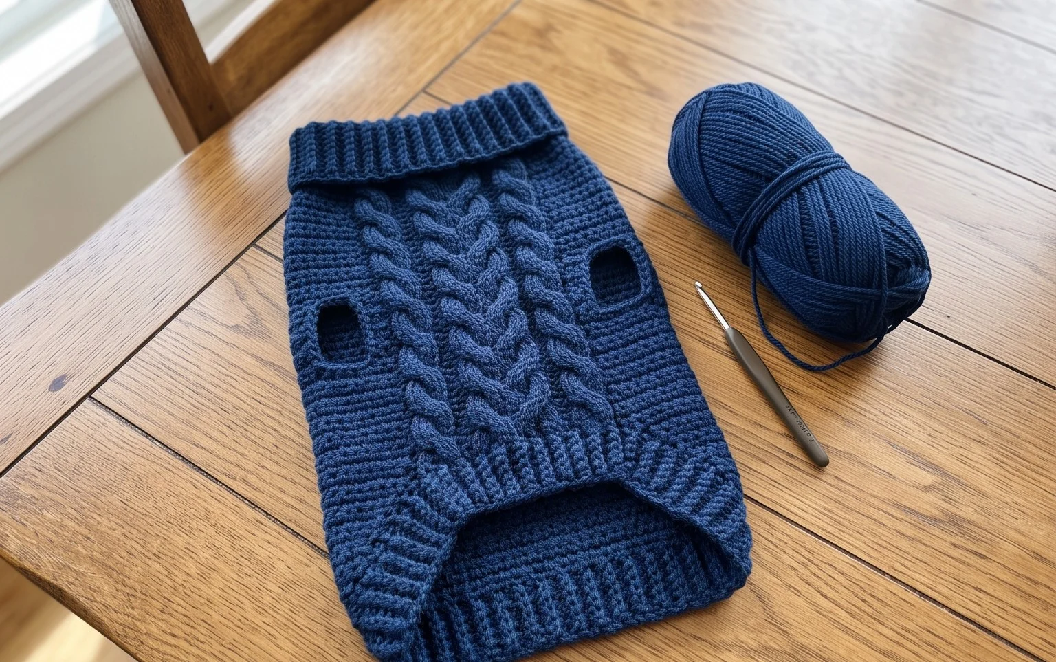 Cozy Cabled Crochet Dog Sweater: Free Step-by-Step Pattern
