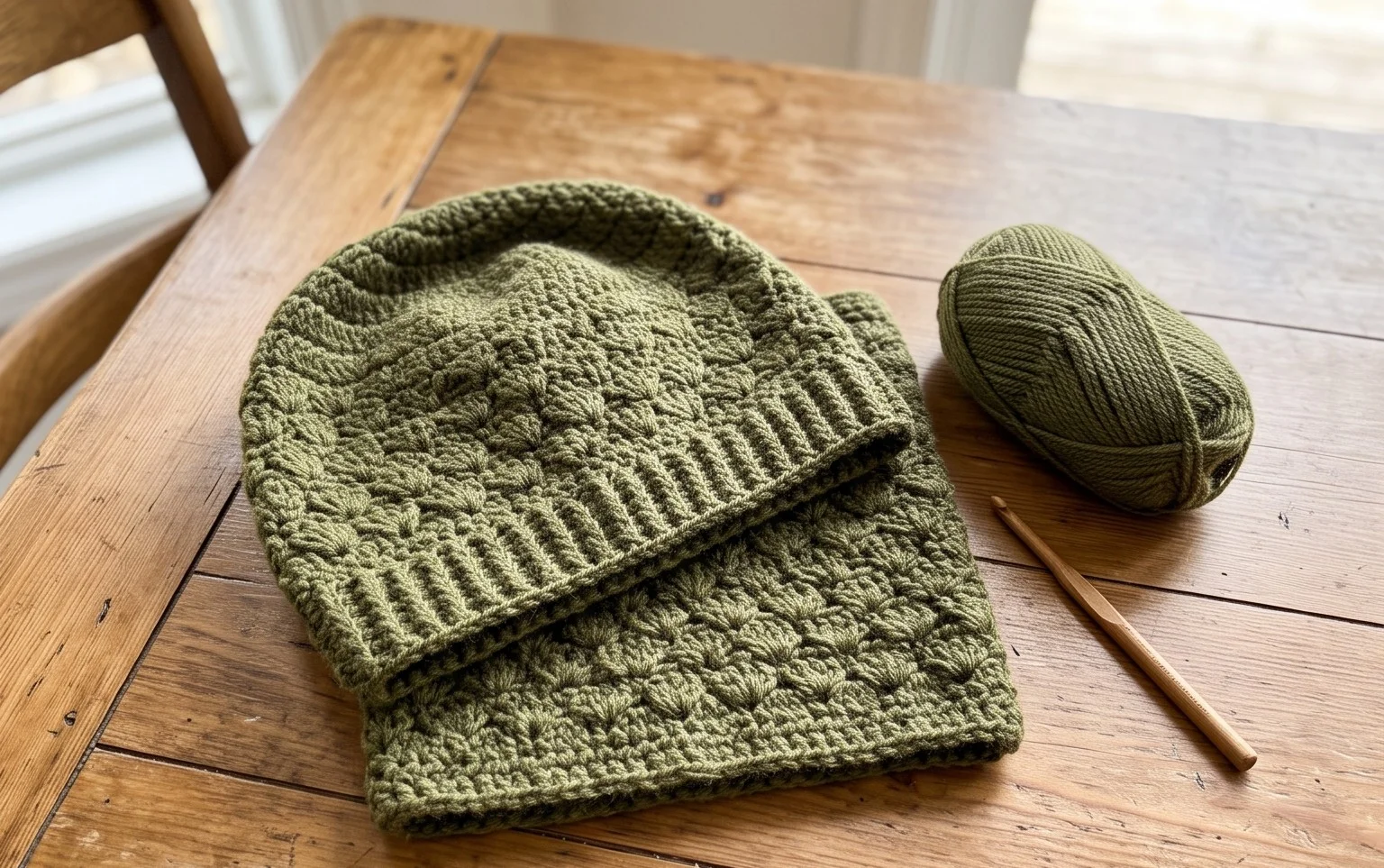 Amphitrite Slouch Hat and Cowl Set: Free Crochet Pattern