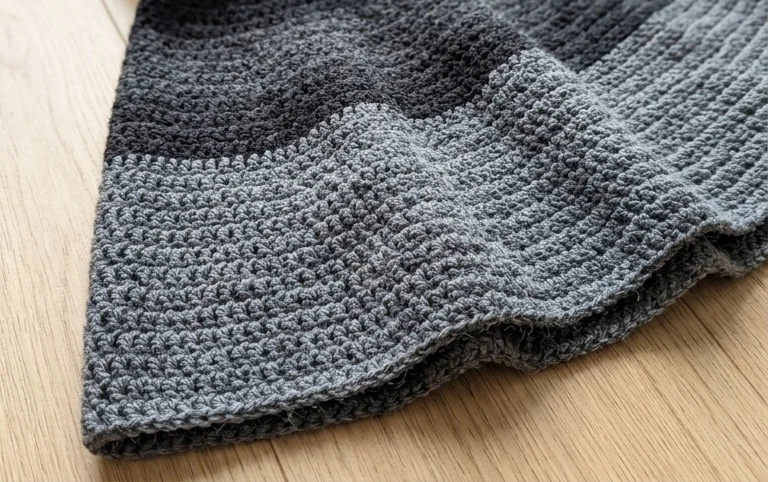 Monochrome Black Flared Mini Dress Free Crochet Pattern