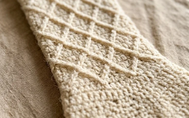 Stacked Diamond Crochet Christmas Stocking Pattern
